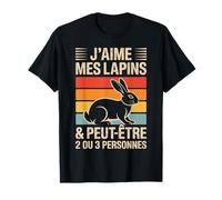 Tee-Shirt Lapin Mignon Garçon Femme Enfant J'aime Mes Lapins T-Shirt