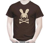 Tee Shirt Lapin Zombie Dead Rabbit, Marron (M)
