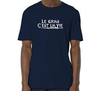 Tee Shirt Le Gras C'est la Vie - Kaamelott - Karadoc - T-Shirt Homme (Bleu, XL)