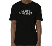 Tee Shirt Le Gras C'est la Vie - Kaamelott - Karadoc - T-Shirt Homme (Noir, XXXL)