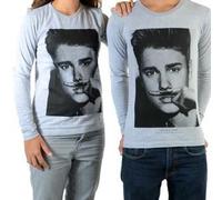 Tee shirt Little Eleven Paris Bieber LS Mixte (Garçon / Fille) Justin Bieber Gris 8 ans