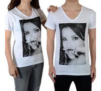 Tee shirt Little Eleven Paris Eva SS Mixte Eva Longoria Blanc 8 ans