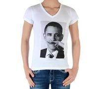 Tee shirt Little Eleven Paris Garçon BArack Obama Blanc 8 ans