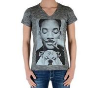 Tee shirt Little Eleven Paris Garçon Will Smith Gris 8 ans