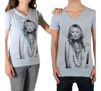 Tee shirt Little Eleven Paris V Moss SS Kate Moss Mixte Gris Chiné 8 ans
