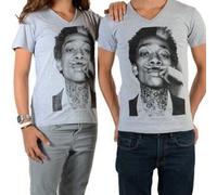 Tee shirt Little Eleven Paris Wiz SS Mixte (Garçon / Fille) Wiz Khalifa Gris 8 ans