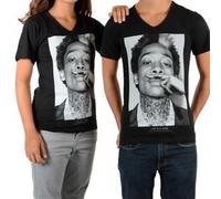 Tee shirt Little Eleven Paris Wiz SS Mixte (Garçon / Fille) Wiz Khalifa Noir 8 ans