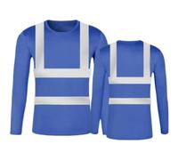 Tee Shirt Manche Longue Homme RéFléChissant, Haut De Travail Homme De SéCurité Haute Visibilité Top Respirant à SéChage Rapide Col Rond Chemises Patchwork Basique Classique DéContracté Blouse