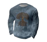 Tee-Shirt Manche Longue Homme-T-Shirt à Manches Longues en imprimée - Haut décontracté Confortable et Respirant pour Tous Les Jours- orné de Broderies Graphiques