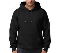 Tee Shirt Manche Longue Sweatshirt Vetement Mode Lot Plaid Sweatzippehomme Mode Hiver Capuch Leger Pull de Chantier Homme Mouton Rond Col Men's Hoodies & Sweatshirts Noir L