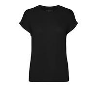 Tee Shirt Manches Courtes À Revers Maille Fine Col Rond Brianna Femme Vero Moda