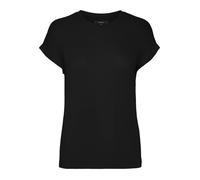 Tee shirt manches courtes à revers maille fine col rond Brianna Femme VERO MODA L