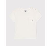 Tee-shirt manches courtes en jersey flammé bébé Petit Bateau - blanc - Taille 6 mois 6M blanc
