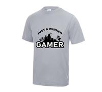 Tee Shirt Manches Courtes Gamer Enfant Gris
