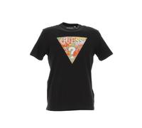 Tee Shirt Manches Courtes Guess Ss Bsc Abstract Tri Logo Tee Noir S