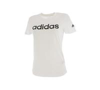 Tee shirt manches courtes Lin white blk mc tee l Blanc Taille : L