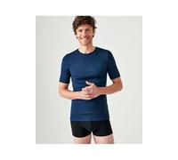 Tee-shirt manches courtes maille interlock - 12298-M-Bleu marine