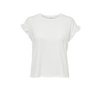 Tee shirt manches courtes Onliris s/s emb top cs jrs Blanc Taille : XL