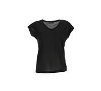 ONLY Onlsilvery S/s V Neck Lurex Top Box JRS, T-Shirt Femme, Noir (Black), 34 (Taille Fabricant: X-Small)
