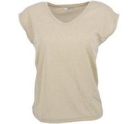 ONLY NOS Onlsilvery S/s V Neck Lurex Top JRS Noos, T-Shirt Femme, Or (Gold Colour Gold Colour), Small