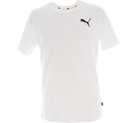 Tee shirt manches courtes Puma Ess cat logo blc mc tee Blanc Taille : XL Blanc G
