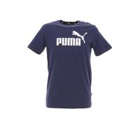 Tee Shirt Manches Courtes Puma Ess Logo Nv Mc Tee Bleu Marine / Bleu Nuit Xl