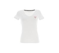 Guess T-shirt Mini Triangle col V Femme Blanc Taille S