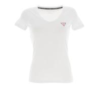 GUESS T-Shirt Blanc Femme Mini Triangle Blanc L