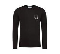 Tee shirt manches longues en coton - Armani Exchange - Homme - Noir - Manches longues - Coupe droite L