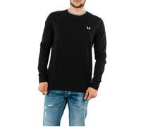 Tee-shirt Manches Longues Fred Perry Twin Tipped 102 Noir - Homme - 100% coton - Regular - Col classique