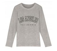 Tee shirt manches longues - NPZ - Los Angeles - 100% coton - Gris - 12/14 ans 12-14 ans