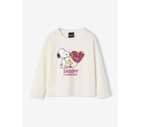 Tee-shirt manches longues Peanuts Snoopy fille écru 12A