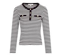 Morgan 251-TSCOOP Tshirt, Off White/Noir, S Femme