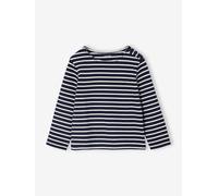 Tee-shirt marinière fille personnalisable marine 2A