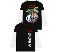 Tee Shirt Marvel, t Shirt Garcon Avengers, T-Shirt Enfant Manches Longues, Haut Super-héros, Vêtements Garçon 6-7 Ans