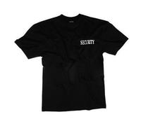 Tee Shirt - Miltec - Noir - Manches Courtes - Imprimé Security Blanc M