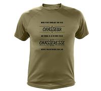 Tee Shirt, Mon père Voulait Un Fils Chasseur, au Final il a EU Une Fille chasseresse (4XL,463, Vert)