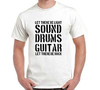 Tee Shirt Musique - Let There be Rock - ACDC - 100% Coton - Standard - Blanc - XXL
