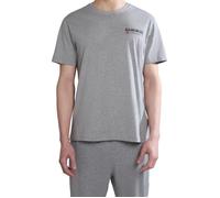 Tee Shirt Nappapijri Geographic S-Kasba - Gris Mel - Homme - Manches courtes - Col arrondi XL