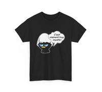 Tee Shirt Noir Calimero - C’est Vraiment Trop Injuste ! - T-shirt Humour Rétro Unisexe S-3XL : Couleur - Black, Taille - 3XL M
