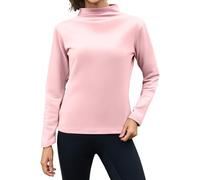 Tee Shirt Orange Femme Manche Longue Interieur Jacquard Alpaga Pull'de Noel Chauve Souris Élégant Zippée Large Mode Stitch Grande Taille Moche Sweat Shirt Femme Rose L