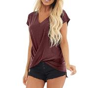 Tee Shirt Oversize Femme, T-Shirt Imprimé Femme Fille DéContracté Col Rond T-Shirt à Manches Courtes T-Shirts et Tops de Sport Femme