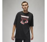 Tee-shirt oversize Jordan Flight pour Femme Noir/Varsity Red L (FR 46-48)