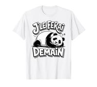 Tee-Shirt Panda Fille Femme Homme Paresse Je Le Ferai Demain T-Shirt
