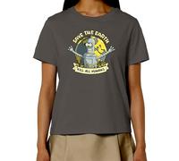 Tee Shirt Parodie Bender - Tuez Tous Les Humains - T-Shirt Femme Gris (M)