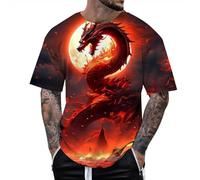 Tee Shirt Personnalisable - T Shirt Homme T-Shirt pour Hommes été Manches Courtes Haut sur Le thème des Animaux Chemise Graphique