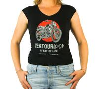 Tee Shirt Pour Moto Femme L'entourloop Flat Track Noir Taille M Lady