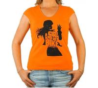 Tee Shirt pour moto Femme L'Entourloop Her Bike Orange taille M M