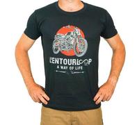 Tee Shirt Pour Moto Homme L'entourloop Flat Track Noir Taille Xl