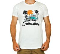 Tee Shirt Pour Moto Homme L'entourloop Malibu Blanc Taille Xl
